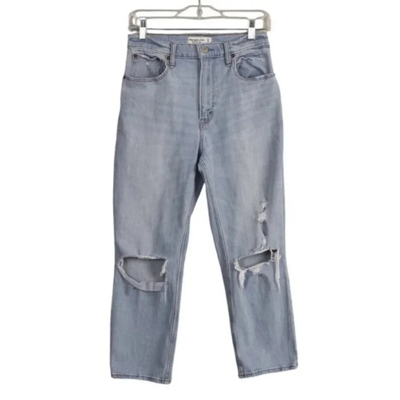 Abercrombie & Fitch The Ankle Straight Ultra High Rise Curve Love Size 27/4 - Picture 2 of 11